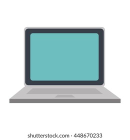 Personal computer electronic device, technology graphic design vector illustration.