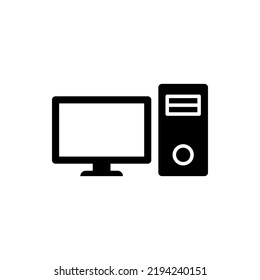 Personal Computer flat Icon .Vector Illustration
