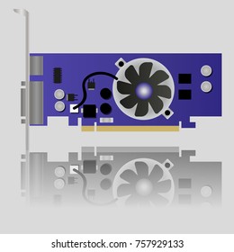 Personal Computer graphic card with reflection