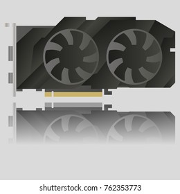 Personal Computer graphic card with reflection