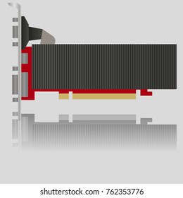 Personal Computer graphic card with reflection