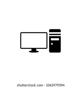 Double Monitor Screen Computer Icon Application Stock Vector (Royalty ...