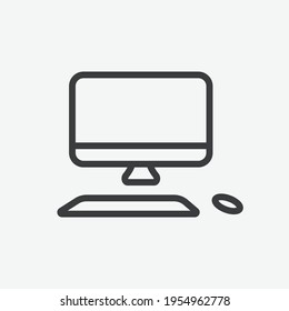 Icono de PC Icono de diseño plano