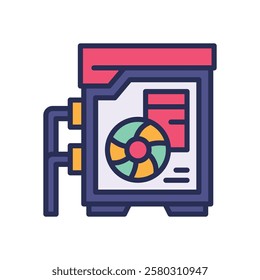 personal computer icon. vector filled color icon for your website, mobile, presentation, and logo design.