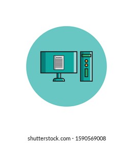 Personal Computer illustration icon flat vector design