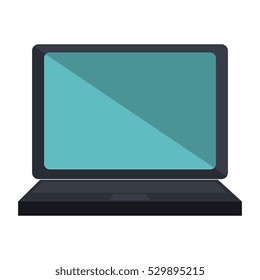 Personal computer laptop isolated on white background