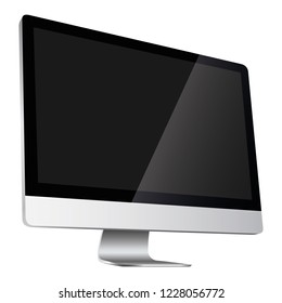 A personal computer monitor in a flat vector style