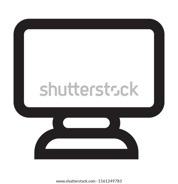 Personal\
computer or monitor icon vector\
illustration