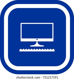 Personal Computer , pc , icon , sign Square with rounded corners