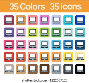 Personal Computer printable icons for graphics planner sticker and decoration shapes and label illustration for organizer scrapbook symbol collection