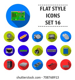Personal computer set icons in black style. Big collection of personal computer vector symbol stock illustration