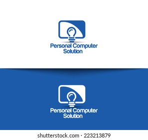 Personal Computer Solution Logo Design