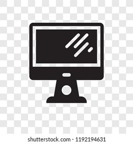 Personal Computer vector icon isolated on transparent background, Personal Computer transparency logo concept