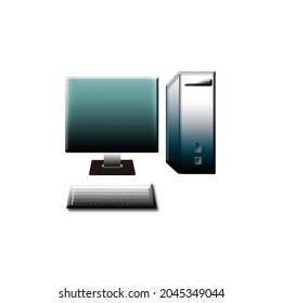 Personal computer vector. Computer technology is very important in this day and age for humans