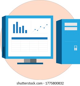 personal computer for work at office