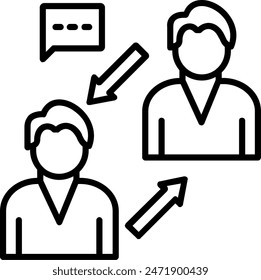 Personal Connection Line Icon Vector Design