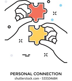 Personal Connection Vector Icon