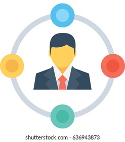 Personal Connection Vector Icon 