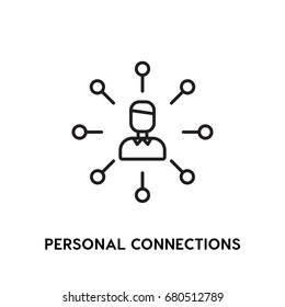Personal Connection Vector Icon