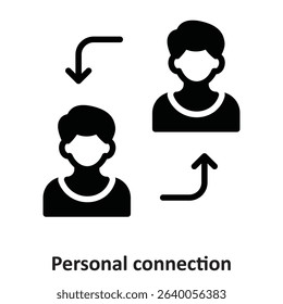 Personal connection Vector Icon which can easily modify or edit
