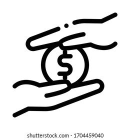 personal control over money icon vector. personal control over money sign. isolated contour symbol illustration