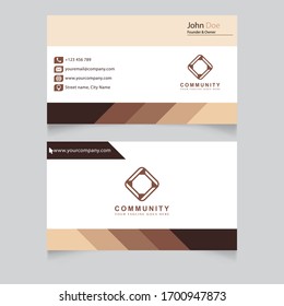 Personal corporate modern business card Design-vector