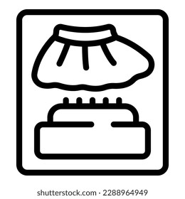 Personal cover shoe icon outline vector. Foot equipment. Safety overshoe