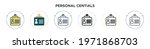 Personal credentials icon in filled, thin line, outline and stroke style. Vector illustration of two colored and black personal credentials vector icons designs can be used for mobile, ui, web