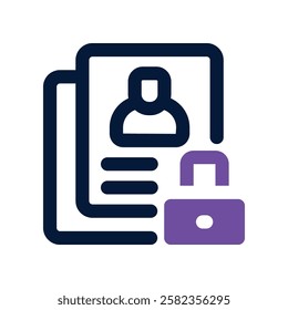 personal data dual tone icon. vector icon for your website, mobile, presentation, and logo design.
