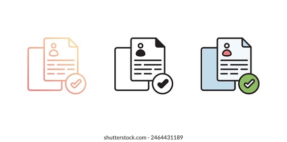 Personal Data icon design with white background stock illustration