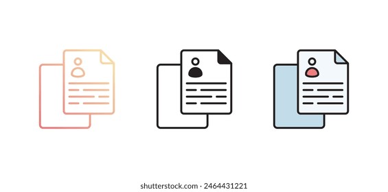 Personal Data icon design with white background stock illustration
