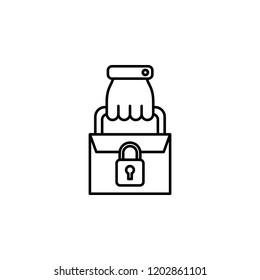 Personal data icon. Element of general data project icon for mobile concept and web apps. Thin line Personal data icon can be used for web and mobile