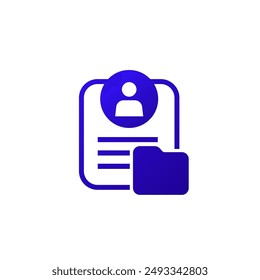 personal data icon with a folder