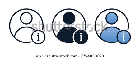 Personal Data Icon with User Profile and Information Symbol. Privacy Guide. Vector Illustration
