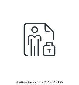 Icono de datos personales, Ilustración vectorial de datos personales