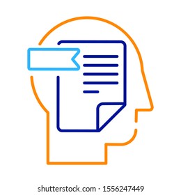 Personal data, individual information linear vector icon. Identity protection thin line pictogram