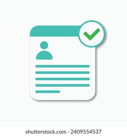 personal data information interface paper checklist vector