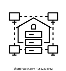 Personal data line icon, concept sign, outline vector illustration, linear symbol.