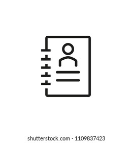 Personal data line icon. File, document, account. Database concept. Vector illustration can be used for topics like social media, portfolio, identity