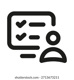 Personal Data Line Icon. Professional minimalist symbol designed as a premium vector line icon for privacy, identity, and personal information management
