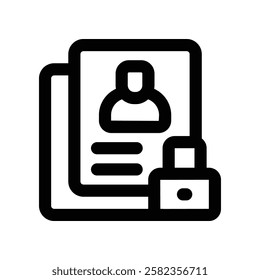personal data line icon. vector icon for your website, mobile, presentation, and logo design.