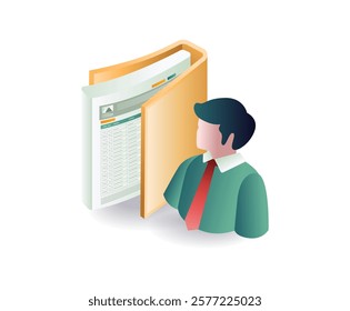 Personal data management business concept illustration