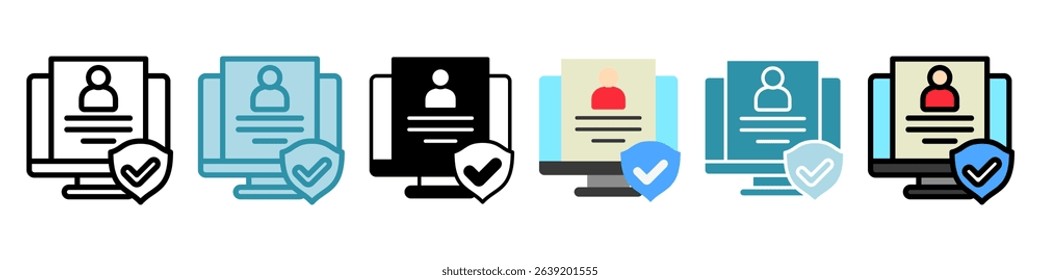 Personal Data multi style, mini illustration icon. use for modern concept, print, UI, UX kit, web and app development. Vector related to account management, ecommerce, banking and finance.

