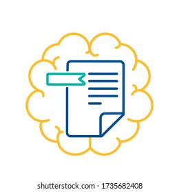 Cartera de datos personales o Icono de concepto de reanudación de línea delgada. Ilustración del vector de signos de Cv de la entrevista de trabajo. Símbolo de empleado de personal, información privada de usuario