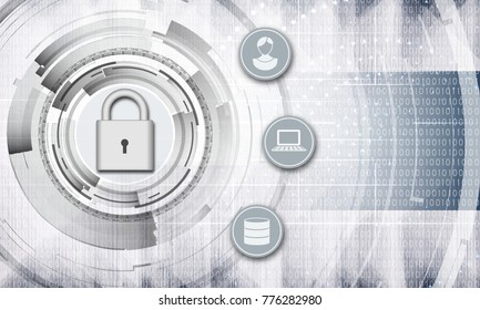 Personal data protection abstract background