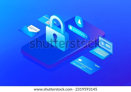 Personal data protection act or PDPA concept, Secure data management and protect data from hacker attacks and padlock icon to internet technology networking vector illustration