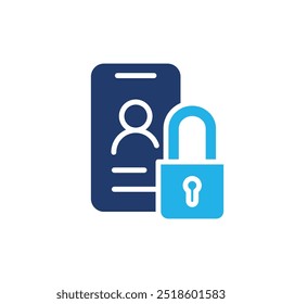 Protección de datos personales Icono de color de diseño de Vector Bueno para el Web o el App móvil