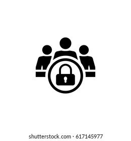 Personal Data Protection Icon. Flat Design. Business Concept Isolated Illustration.