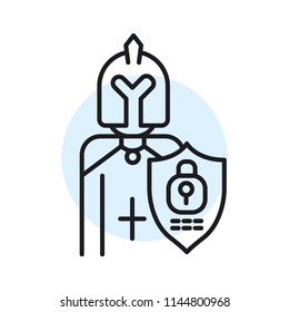 Personal Data Protection Modern Simple UI Vector Icon