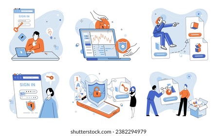 Personal data protection vector illustration. Personal data protection is essential for maintaining individuals privacy The administration personal data protection requires proactive measures